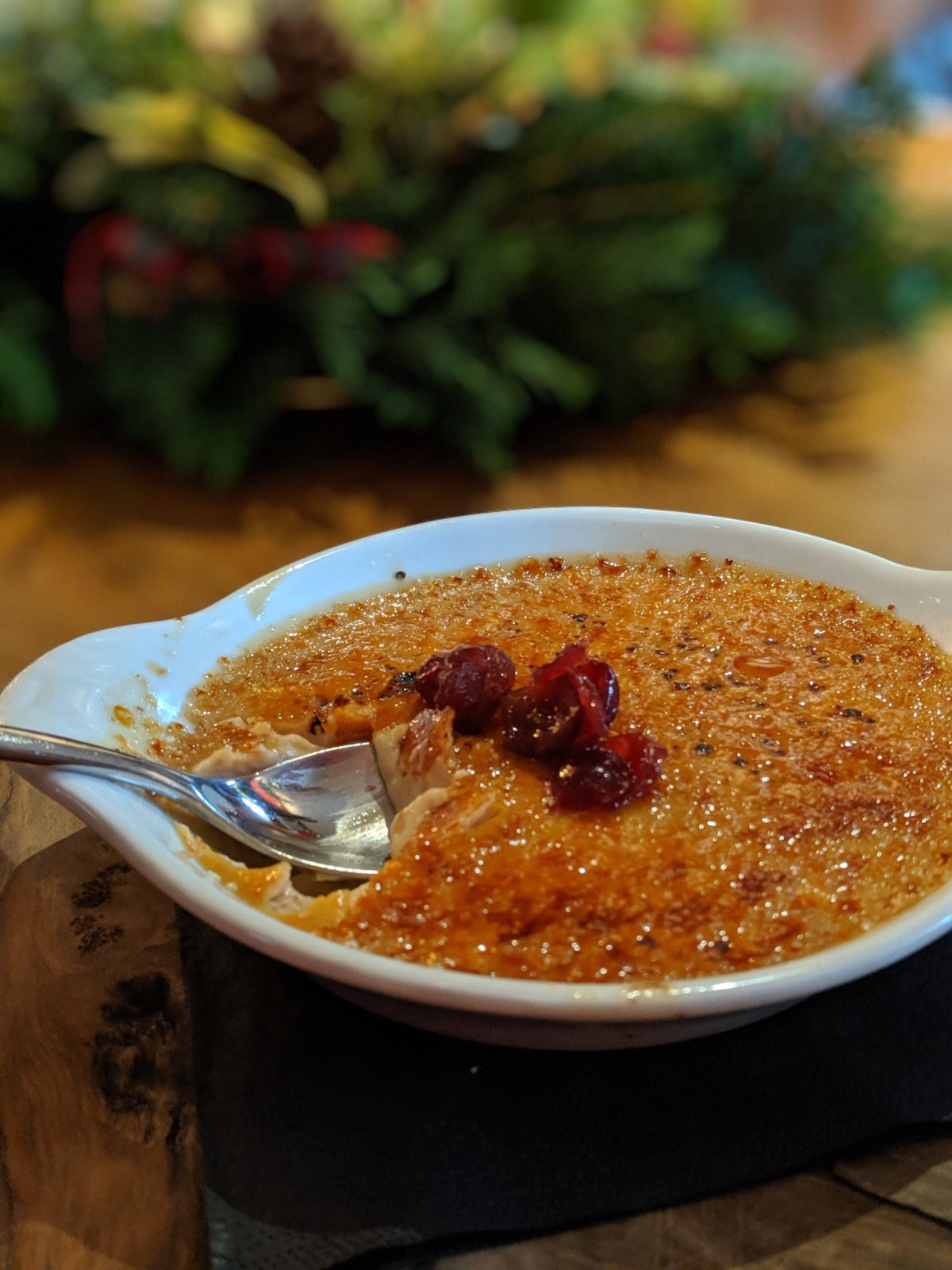 Cranberry creme brulee at The Baskerville Henley | Image Credit Bitten Oxford